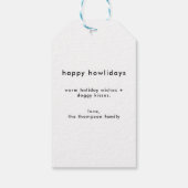 Gepersonaliseerde Funny Dog Afbeelding Christmas F Cadeaulabel (Achterkant)