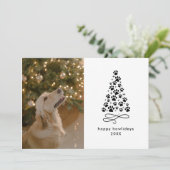 Gepersonaliseerde Funny Dog Afbeelding Christmas F Feestdagenkaart (Staand voorkant)