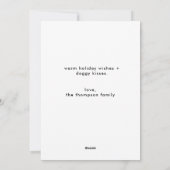 Gepersonaliseerde Funny Dog Afbeelding Christmas F Feestdagenkaart (Achterkant)