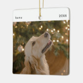 Gepersonaliseerde Funny Dog Afbeelding Christmas F Keramisch Ornament (Links)