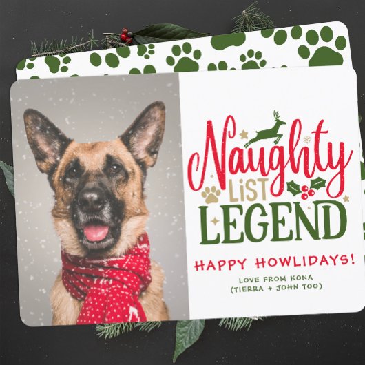 Gepersonaliseerde Funny Dog Christmas Schattigee F Feestdagenkaart