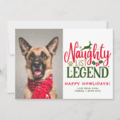 Gepersonaliseerde Funny Dog Christmas Schattigee F Feestdagenkaart (Voorkant)