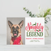 Gepersonaliseerde Funny Dog Christmas Schattigee F Feestdagenkaart (Staand voorkant)