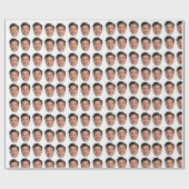 gepersonaliseerde Funny Face Photo Verjaardagscade Cadeaupapier (Vlak)