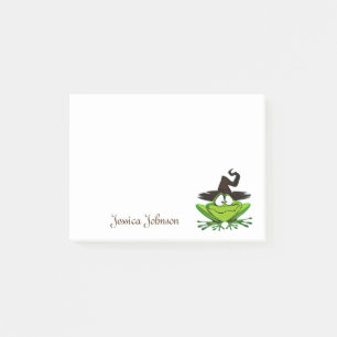 Gepersonaliseerde Funny Fat Cartoon Frog Witch not Post-it® Notes