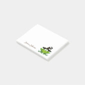 Gepersonaliseerde Funny Fat Cartoon Frog Witch not Post-it® Notes (Schuin)