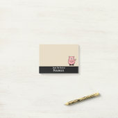 Gepersonaliseerde Funny Fat Pink Pig Post-it® Notes (Op bureau)
