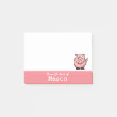 Gepersonaliseerde Funny Fat Pink Pig Post-it® Notes (Voorkant)