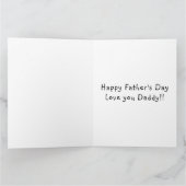 Gepersonaliseerde Funny First Fathers Day van Bump Kaart (Binnen)