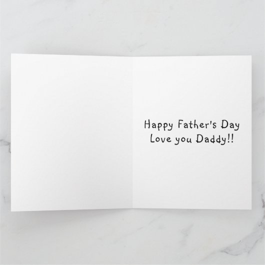 Gepersonaliseerde Funny First Fathers Day van Bump Kaart (Binnen)