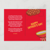 Gepersonaliseerde Funny Grill Chef papa Briefkaart (Achterkant)