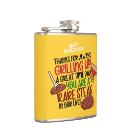 Gepersonaliseerde Funny Grill Chef papa Heupfles