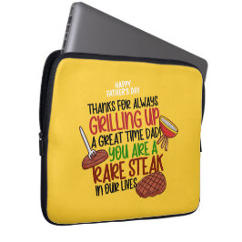 Gepersonaliseerde Funny Grill Chef papa Laptop Sleeve