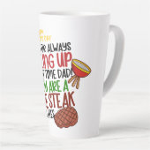 Gepersonaliseerde Funny Grill Chef papa Latte Mok (Rechterhoek)