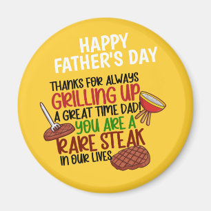 Gepersonaliseerde Funny Grill Chef papa Magneet
