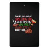 Gepersonaliseerde Funny Grill Chef papa Mini Klembord (Achterkant)