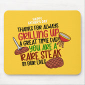 Gepersonaliseerde Funny Grill Chef papa Muismat (Voorkant)