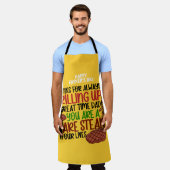 Gepersonaliseerde Funny Grill Chef papa Schort (Gedragen)