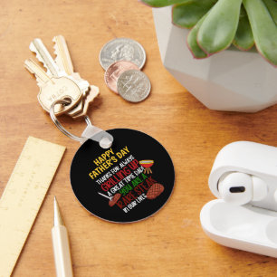 Gepersonaliseerde Funny Grill Chef papa Sleutelhanger