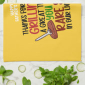 Gepersonaliseerde Funny Grill Chef papa Theedoek (Gevouwen)