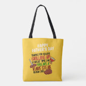 Gepersonaliseerde Funny Grill Chef papa Tote Bag (Achterkant)