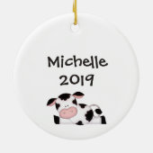 Gepersonaliseerde Funny Heilige Koe 50e verjaardag Keramisch Ornament (Achterkant)