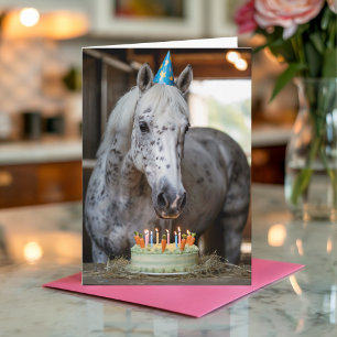 Gepersonaliseerde Funny Horse Verjaardag Kaart