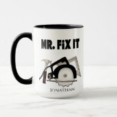 Gepersonaliseerde Funny Mr Fix IT Mok (Links)