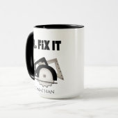 Gepersonaliseerde Funny Mr Fix IT Mok (Voorkant links)