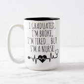 Gepersonaliseerde Funny Nurse Afstuderen Mok voor  (Links)