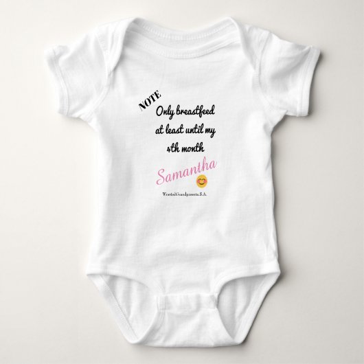 Gepersonaliseerde Funny Only borstvoeding Kleindoc Romper (Voorkant)
