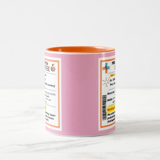 Gepersonaliseerde Funny Prescription Coffee Mok (Center)