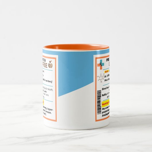 Gepersonaliseerde Funny Prescription Coffee Mok (Center)