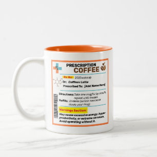 Gepersonaliseerde Funny Prescription Coffee Mok