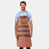 Gepersonaliseerde Funny quote Cool Burger Schort (Gedragen)