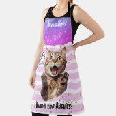 Gepersonaliseerde Funny Tabby Cat Schort (Insitu)