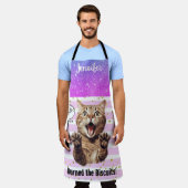 Gepersonaliseerde Funny Tabby Cat Schort (Gedragen)