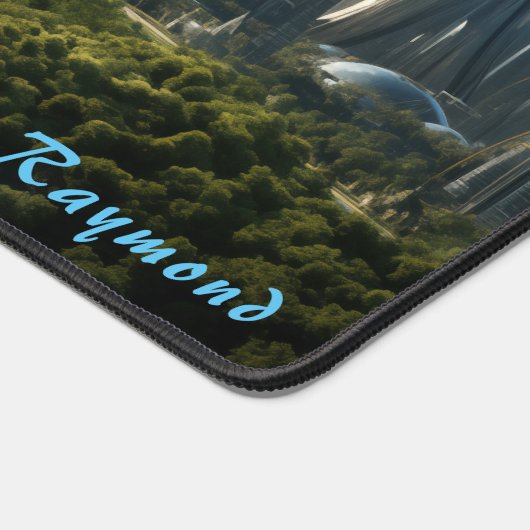 Gepersonaliseerde Future City Landschap Desk Mat (Hoek)