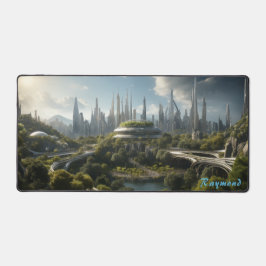 Gepersonaliseerde Future City Landschap Desk Mat