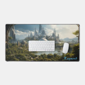 Gepersonaliseerde Future City Landschap Desk Mat (Keyboard & Muis)
