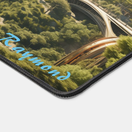 Gepersonaliseerde Future City Landschap Desk Mat (Hoek)