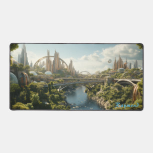 Gepersonaliseerde Future City Landschap Desk Mat