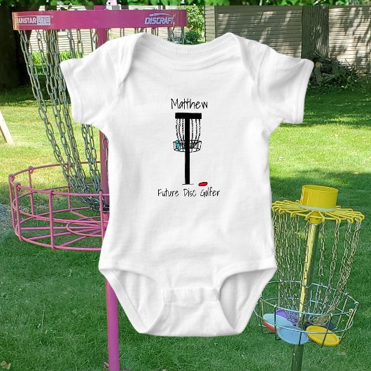 Gepersonaliseerde Future Disk Golfer Baby Baby Bod Romper
