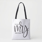 Gepersonaliseerde "Future Mrs." Wedding - Script Tote Bag (Voorkant)