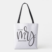 Gepersonaliseerde "Future Mrs." Wedding - Script Tote Bag (Achterkant)