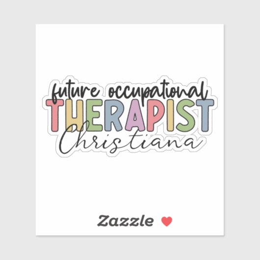 Gepersonaliseerde Future Occupational Therapist OT Sticker (Vel)
