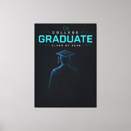 Gepersonaliseerde Futuristische Afgestudeerde Univ Canvas Afdruk