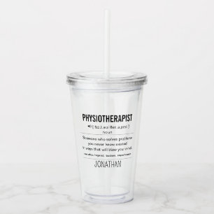 Gepersonaliseerde Fysiotherapeut Grappig Acryl Drinkbeker