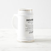 Gepersonaliseerde Fysiotherapeut Grappig Bierpul (Voorkant links)