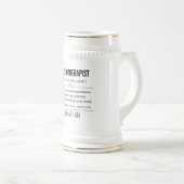 Gepersonaliseerde Fysiotherapeut Grappig Bierpul (Voorkant rechts)